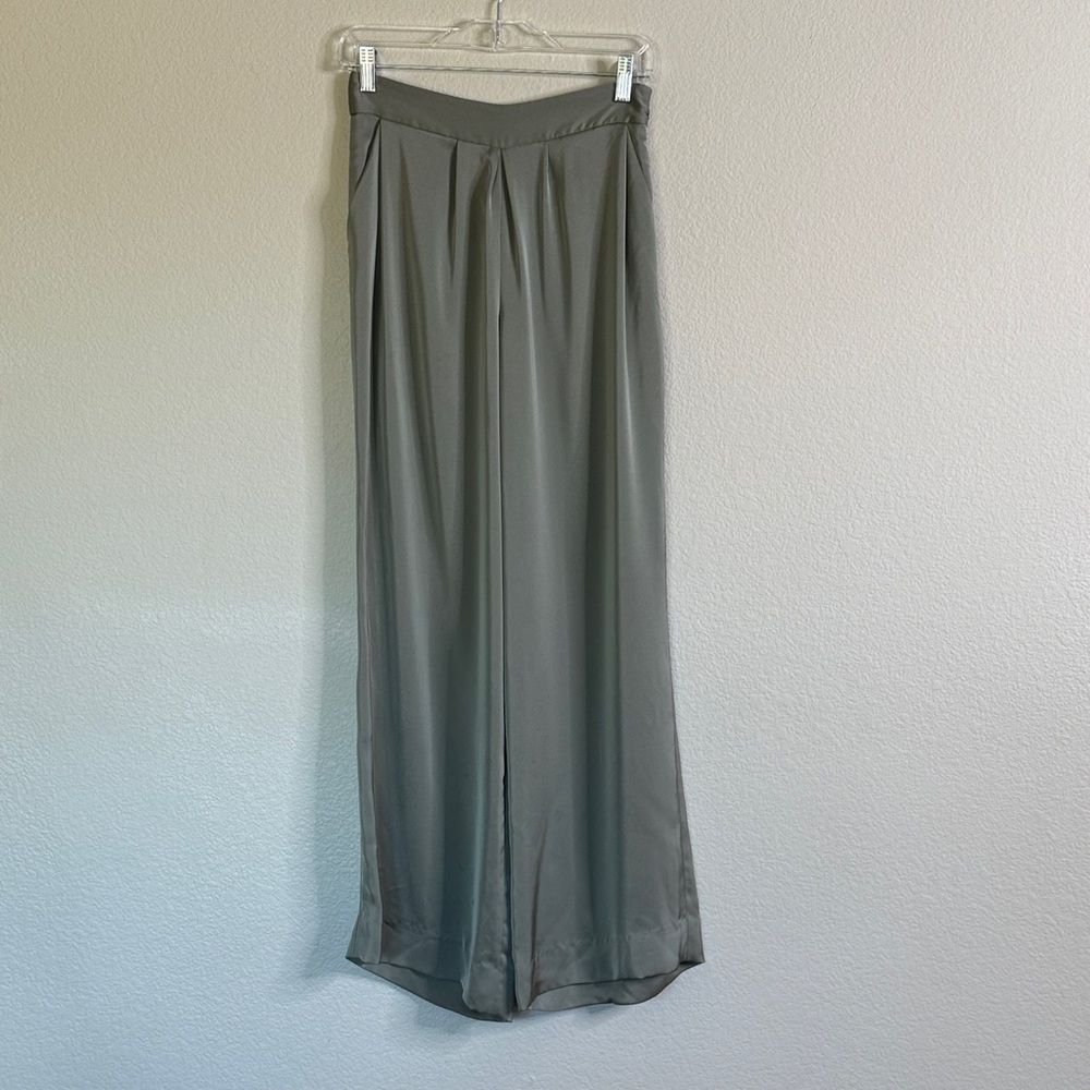 Ramy Brook sage green palazzo pants women’s 2 EUC